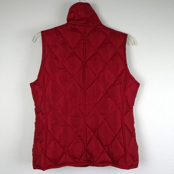 Talbots Puffer Vest Women's Size S Red Down Insulated Winter - Picture 4 of 10